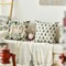 Merry Christmas Trees & Snowflake Throw Pillow Covers, 18x18 Inch Joy Xmas Balls Winter Holiday Cushion Cases for Sofa & Couch, Set of 4